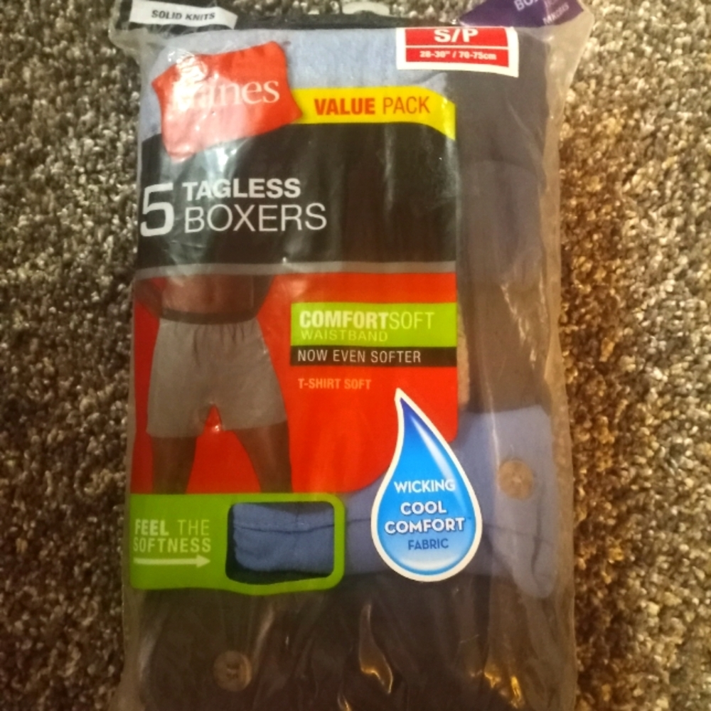 BNIP MENS TAGLESS BOXER BREIFS 5PK